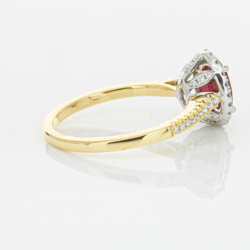 18ct Yellow Gold 1.51ct Ruby & Diamond Sierra Ring-Ring-Walker & Hall