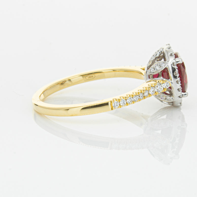 18ct Yellow Gold 1.51ct Ruby & Diamond Sierra Ring-Ring-Walker & Hall