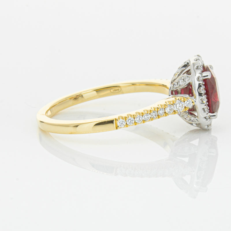 18ct Yellow Gold 1.51ct Ruby & Diamond Sierra Ring-Ring-Walker & Hall