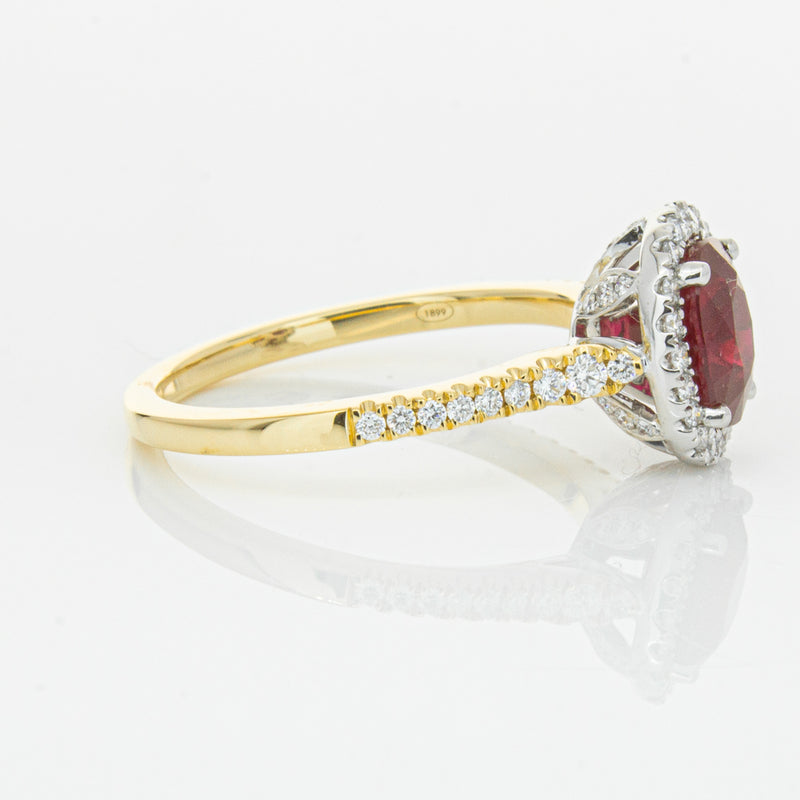 18ct Yellow Gold 1.51ct Ruby & Diamond Sierra Ring-Ring-Walker & Hall