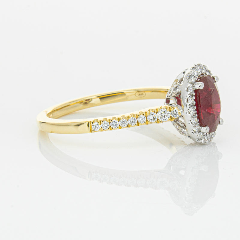 18ct Yellow Gold 1.51ct Ruby & Diamond Sierra Ring-Ring-Walker & Hall