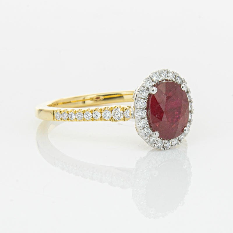 18ct Yellow Gold 1.51ct Ruby & Diamond Sierra Ring-Ring-Walker & Hall