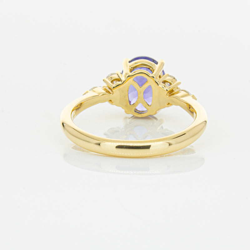 18ct Yellow Gold 2.19ct Tanzanite & Diamond Oriana Ring-Ring-Walker & Hall