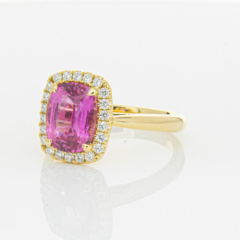 18ct Yellow Gold Pink Sapphire & Diamond Nina Ring-Ring-Walker & Hall