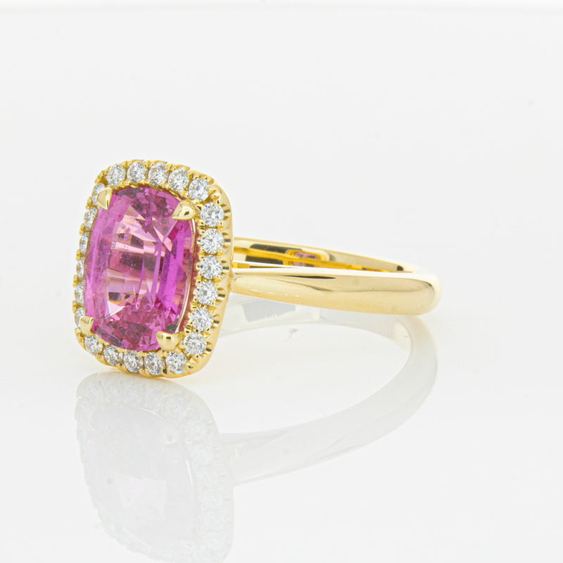 18ct Yellow Gold Pink Sapphire & Diamond Nina Ring-Ring-Walker & Hall