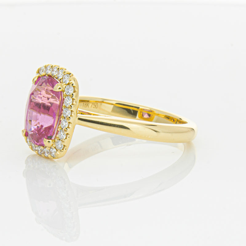 18ct Yellow Gold Pink Sapphire & Diamond Nina Ring-Ring-Walker & Hall