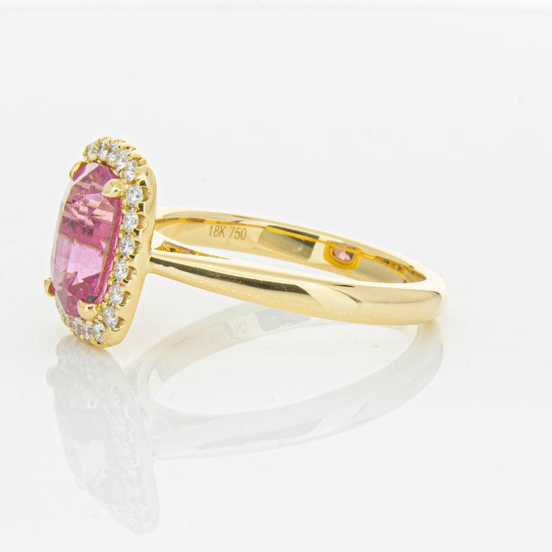 18ct Yellow Gold Pink Sapphire & Diamond Nina Ring-Ring-Walker & Hall