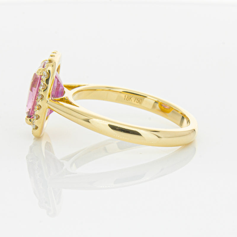 18ct Yellow Gold Pink Sapphire & Diamond Nina Ring-Ring-Walker & Hall