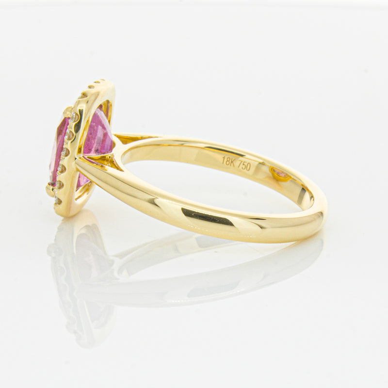 18ct Yellow Gold Pink Sapphire & Diamond Nina Ring-Ring-Walker & Hall