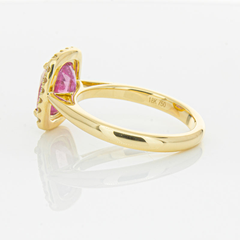 18ct Yellow Gold Pink Sapphire & Diamond Nina Ring-Ring-Walker & Hall