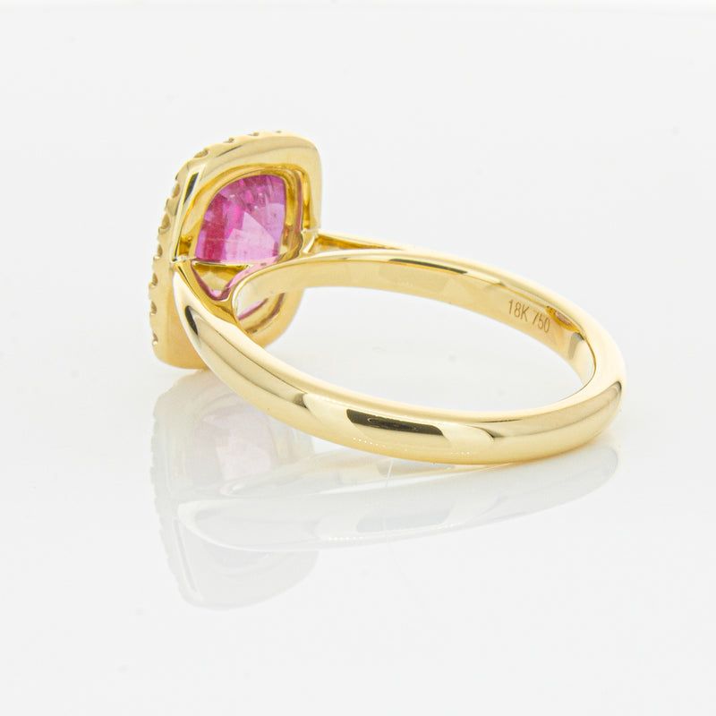 18ct Yellow Gold Pink Sapphire & Diamond Nina Ring-Ring-Walker & Hall
