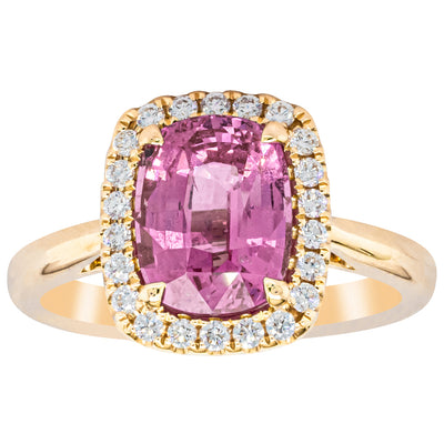 18ct Yellow Gold Pink Sapphire & Diamond Nina Ring-Ring-Walker & Hall