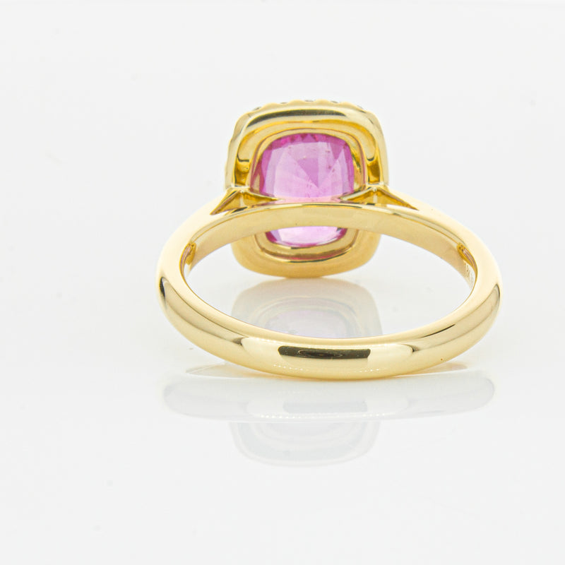 18ct Yellow Gold Pink Sapphire & Diamond Nina Ring-Ring-Walker & Hall