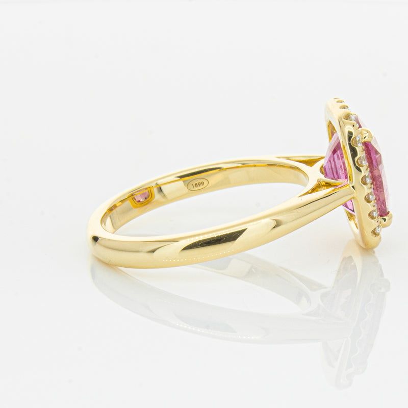 18ct Yellow Gold Pink Sapphire & Diamond Nina Ring-Ring-Walker & Hall