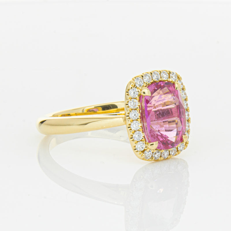 18ct Yellow Gold Pink Sapphire & Diamond Nina Ring-Ring-Walker & Hall
