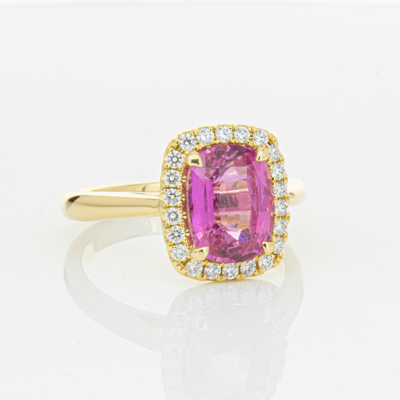 18ct Yellow Gold Pink Sapphire & Diamond Nina Ring-Ring-Walker & Hall