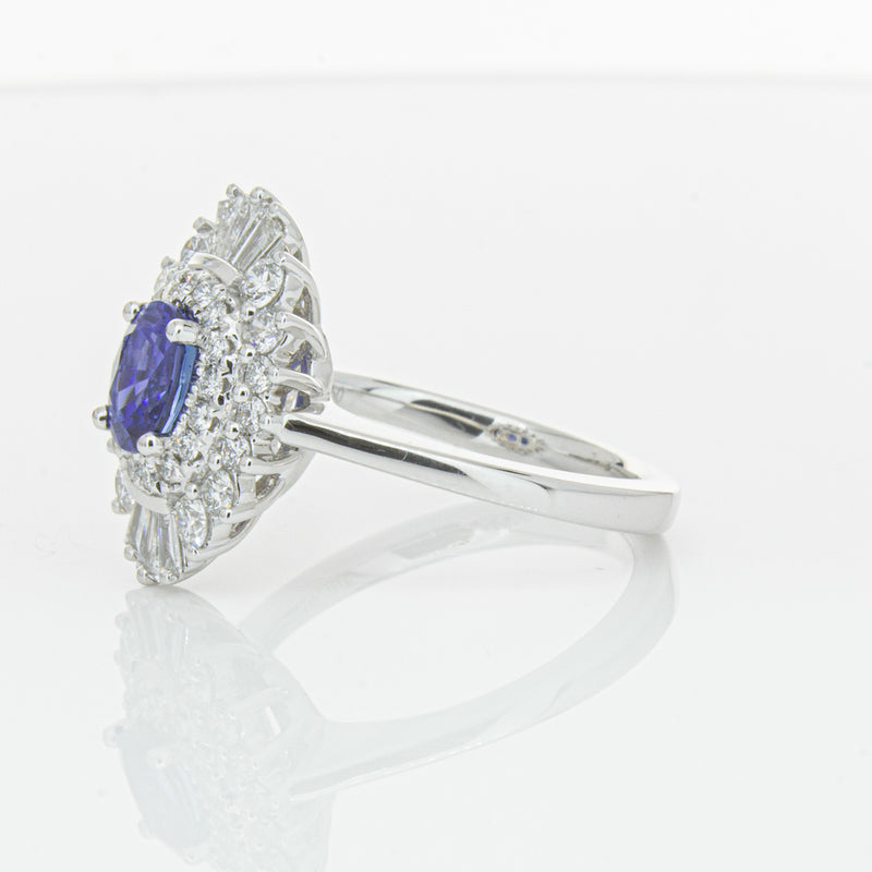 18ct White Gold 1.06ct Sapphire & Diamond Kira Ring-Ring-Walker & Hall