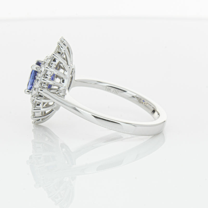 18ct White Gold 1.06ct Sapphire & Diamond Kira Ring-Ring-Walker & Hall