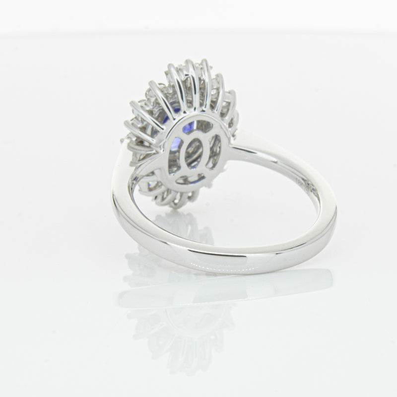 18ct White Gold 1.06ct Sapphire & Diamond Kira Ring-Ring-Walker & Hall