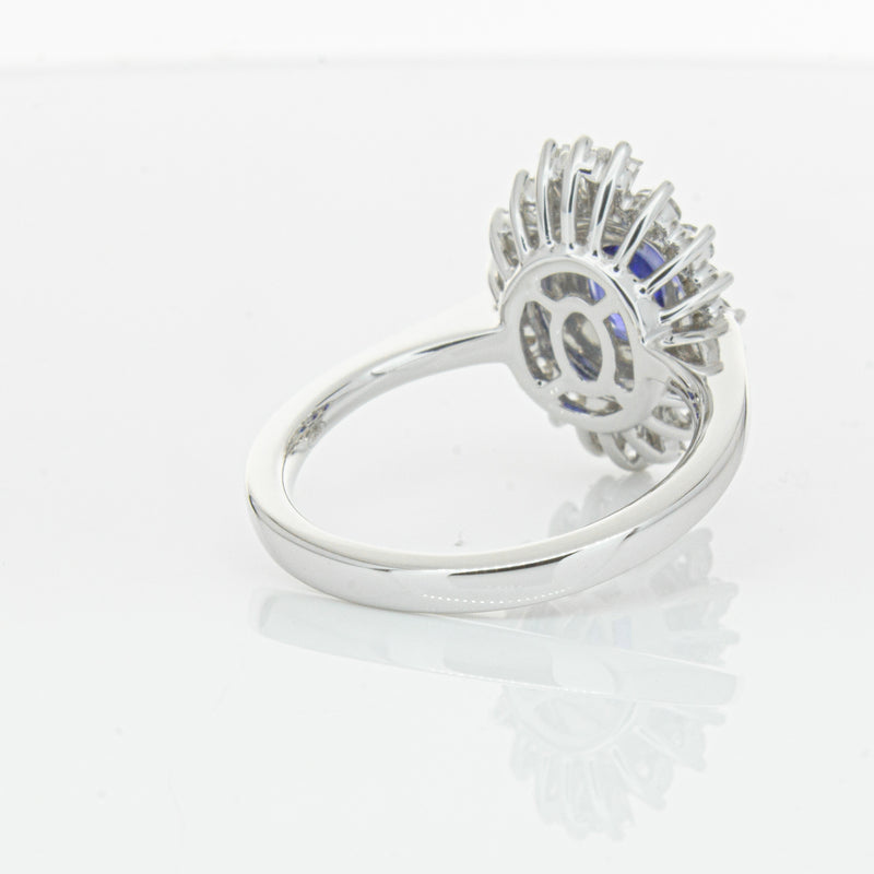 18ct White Gold 1.06ct Sapphire & Diamond Kira Ring-Ring-Walker & Hall