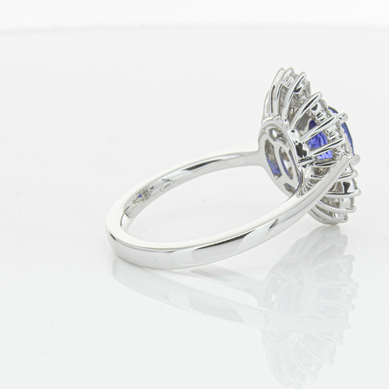 18ct White Gold 1.06ct Sapphire & Diamond Kira Ring-Ring-Walker & Hall