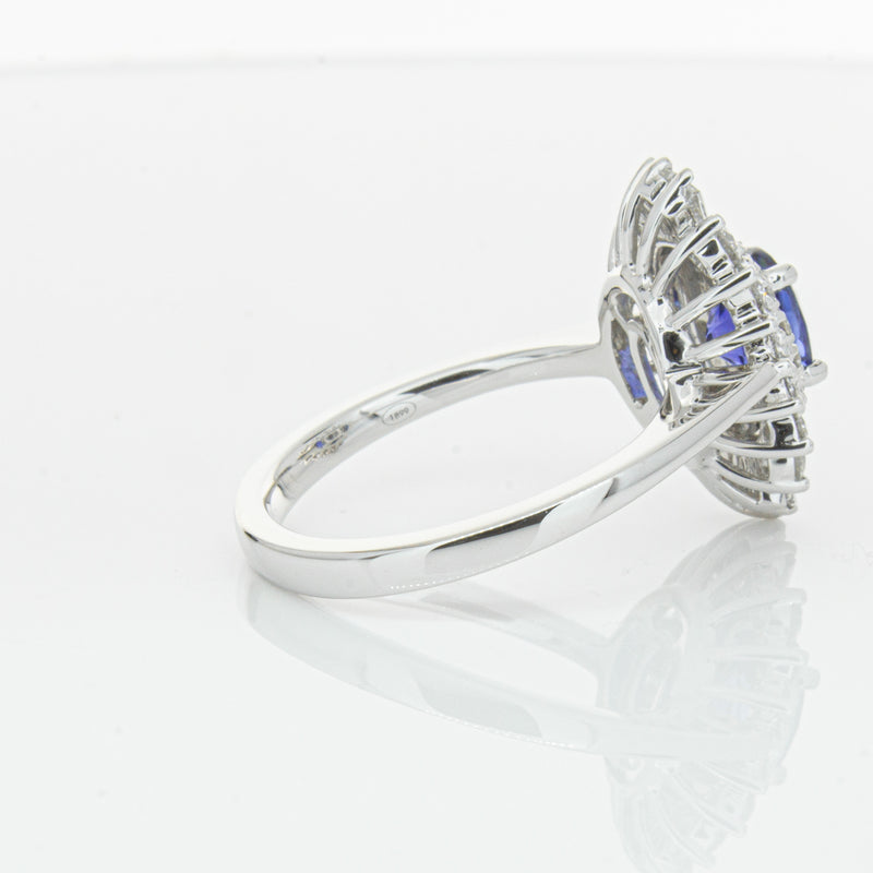 18ct White Gold 1.06ct Sapphire & Diamond Kira Ring-Ring-Walker & Hall