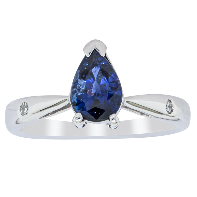 Deja Vu Platinum 1.21ct Sapphire & Diamond Ring-Ring-Walker & Hall