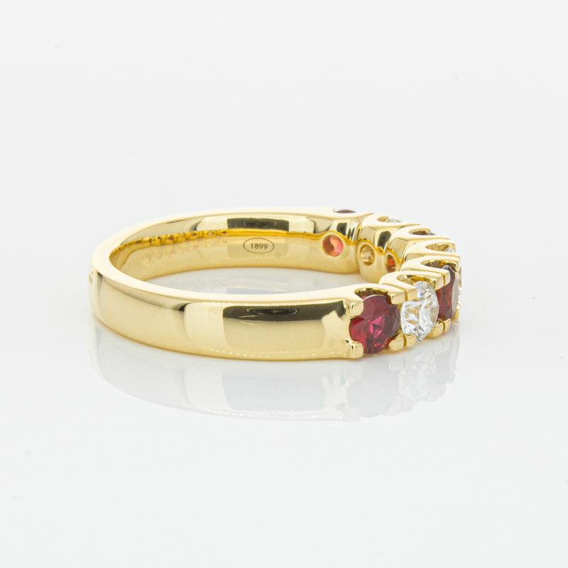 18ct Yellow Gold .73ct Ruby & Diamond Rialto Ring-Ring-Walker & Hall