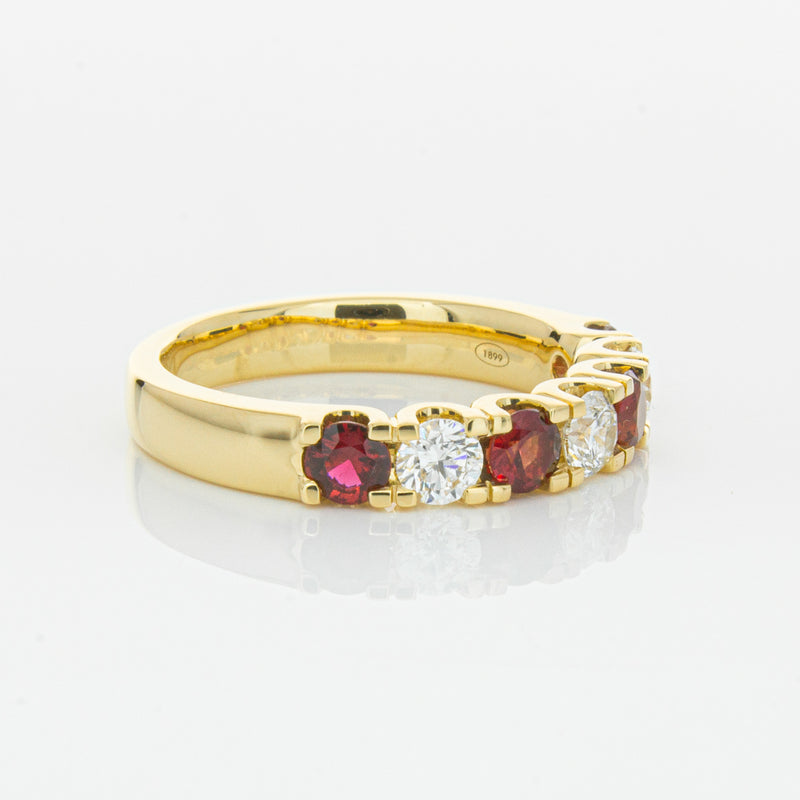 18ct Yellow Gold .73ct Ruby & Diamond Rialto Ring-Ring-Walker & Hall