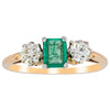 Deja Vu 17ct Yellow Gold & Platinum .50ct Emerald & Diamond Ring-Ring-Walker & Hall