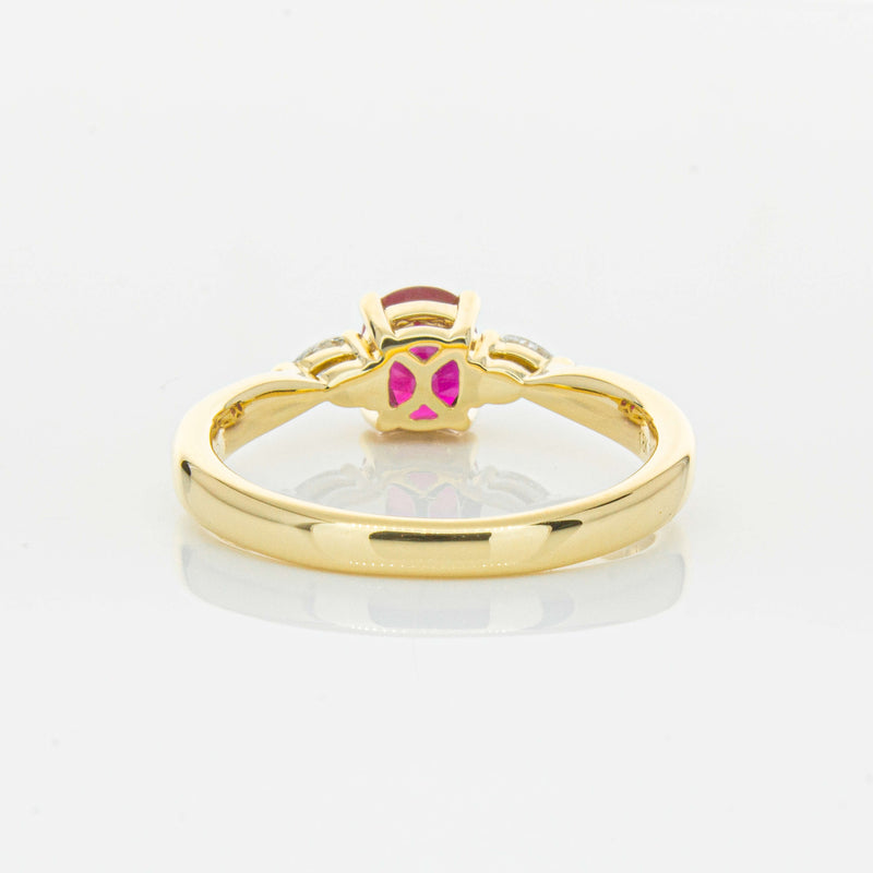 18ct Yellow Gold 1.01ct Ruby & Diamond Ayla Ring-Ring-Walker & Hall