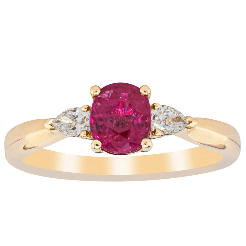 18ct Yellow Gold 1.01ct Ruby & Diamond Ayla Ring-Ring-Walker & Hall