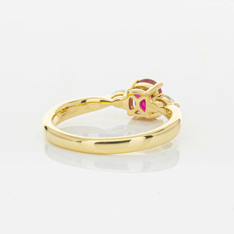 18ct Yellow Gold 1.01ct Ruby & Diamond Ayla Ring-Ring-Walker & Hall