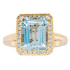 18ct Yellow Gold 3.00ct Aquamarine & Diamond Empire Ring-Ring-Walker & Hall