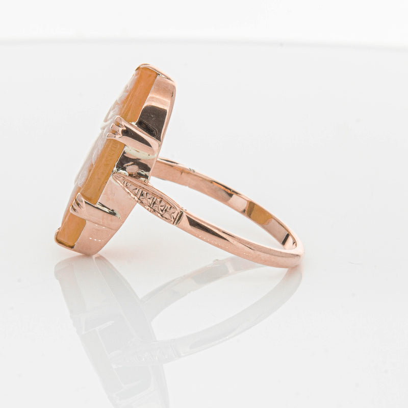 Vintage 9ct Rose Gold Cameo Ring-Ring-Walker & Hall