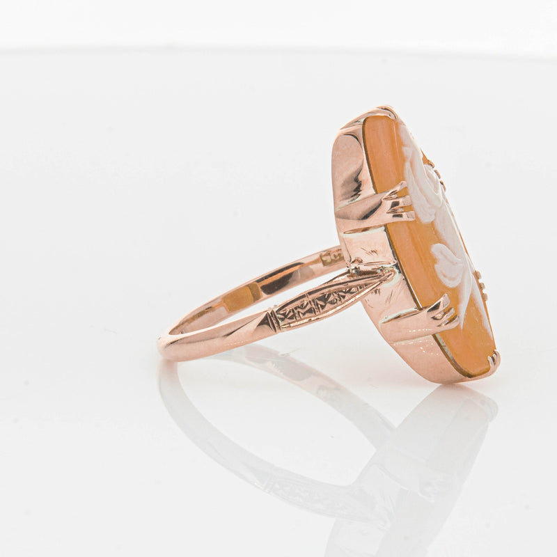 Vintage 9ct Rose Gold Cameo Ring-Ring-Walker & Hall