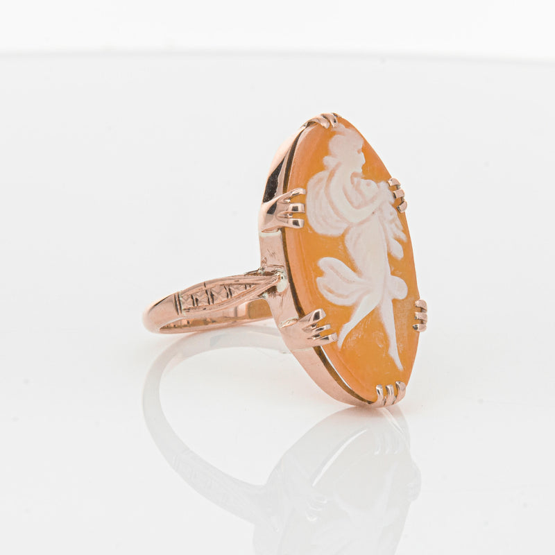 Vintage 9ct Rose Gold Cameo Ring-Ring-Walker & Hall
