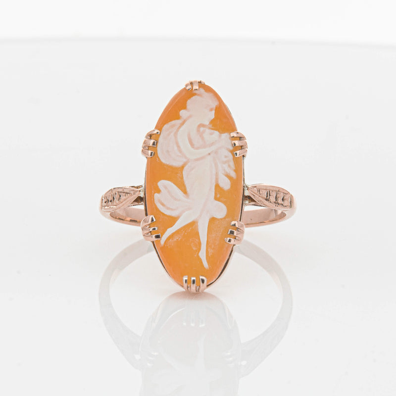 Vintage 9ct Rose Gold Cameo Ring-Ring-Walker & Hall