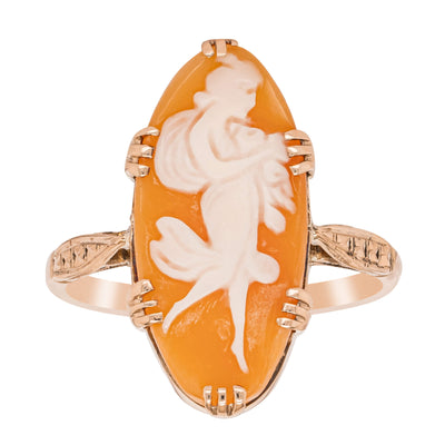 Vintage 9ct Rose Gold Cameo Ring-Ring-Walker & Hall