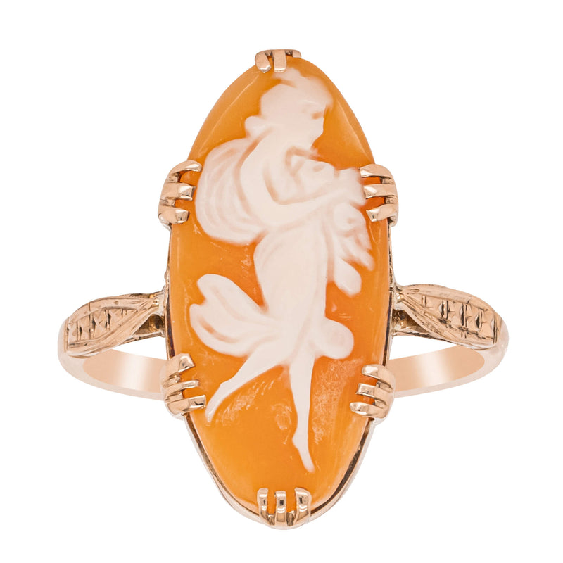 Vintage 9ct Rose Gold Cameo Ring-Ring-Walker & Hall