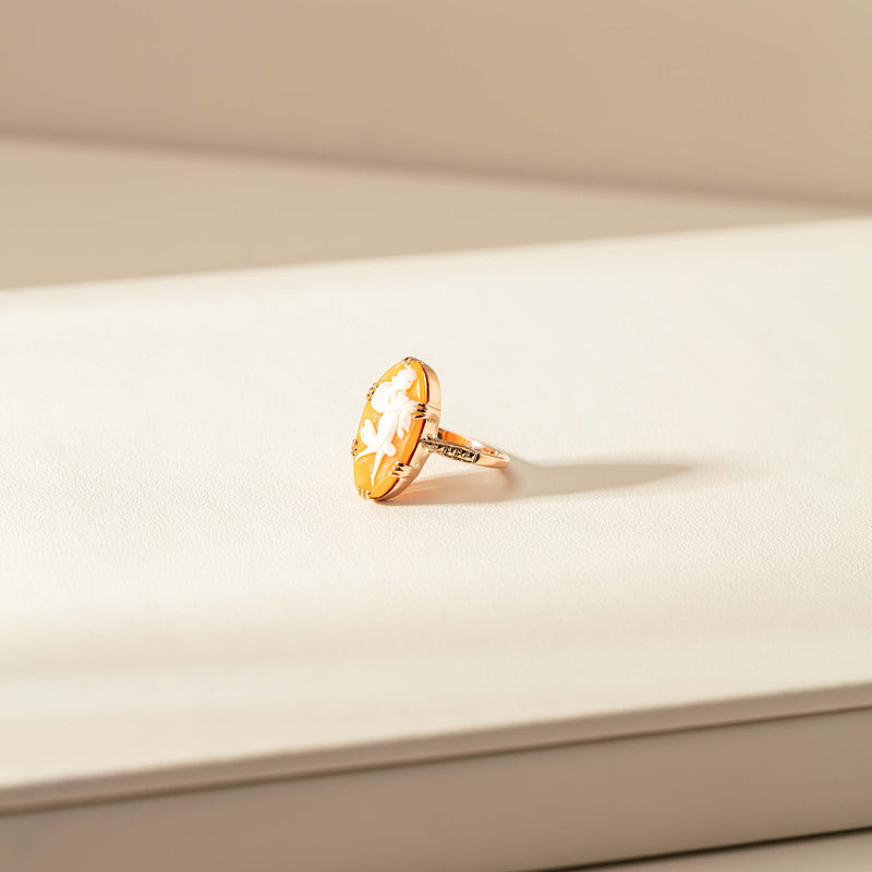 Vintage 9ct Rose Gold Cameo Ring-Ring-Walker & Hall