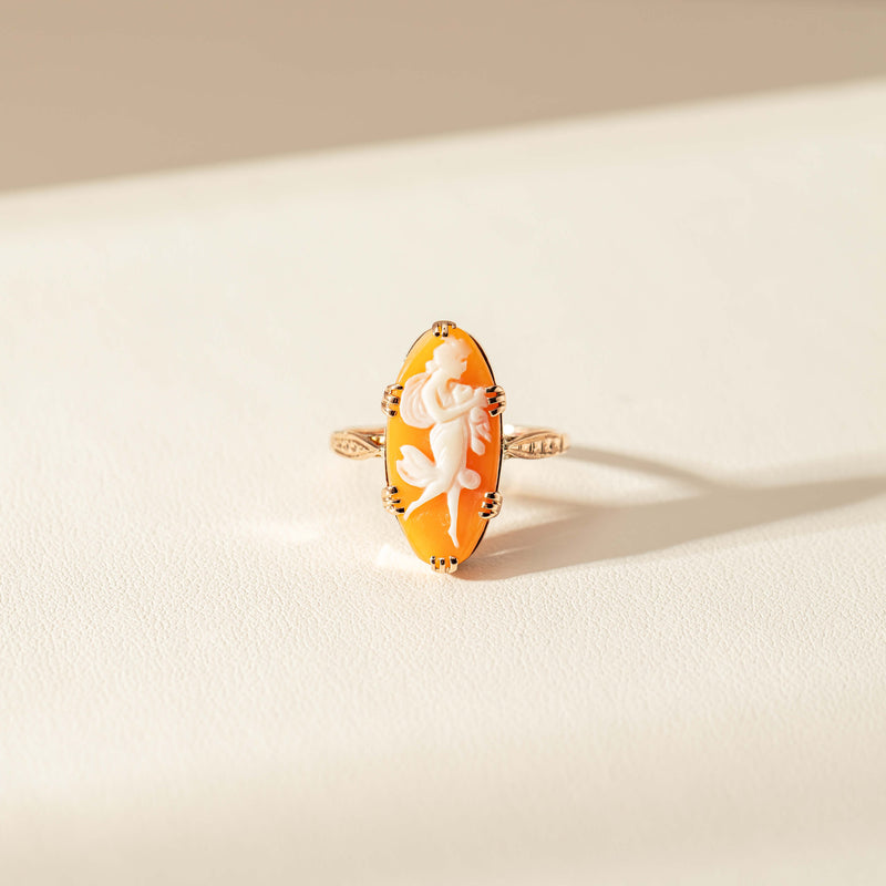 Vintage 9ct Rose Gold Cameo Ring-Ring-Walker & Hall