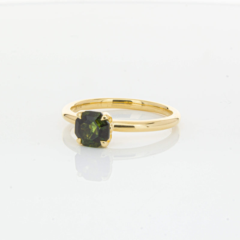 18ct Yellow Gold 1.02ct Green Tourmaline Mini Octavia Ring-Ring-Walker & Hall