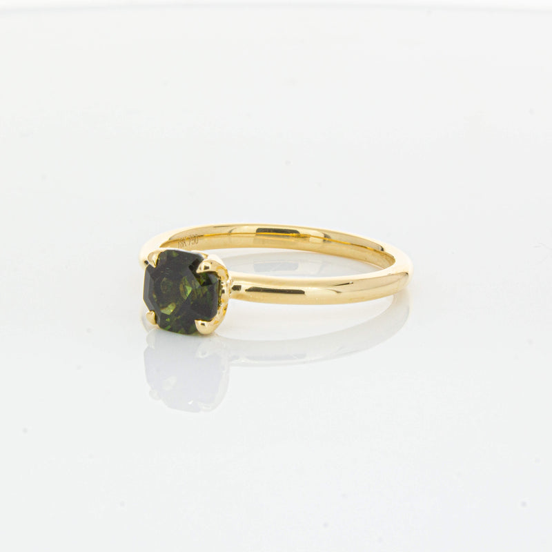 18ct Yellow Gold 1.02ct Green Tourmaline Mini Octavia Ring-Ring-Walker & Hall