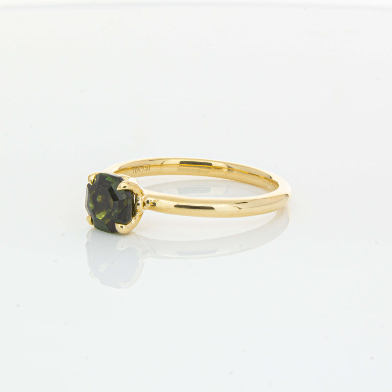 18ct Yellow Gold 1.02ct Green Tourmaline Mini Octavia Ring-Ring-Walker & Hall