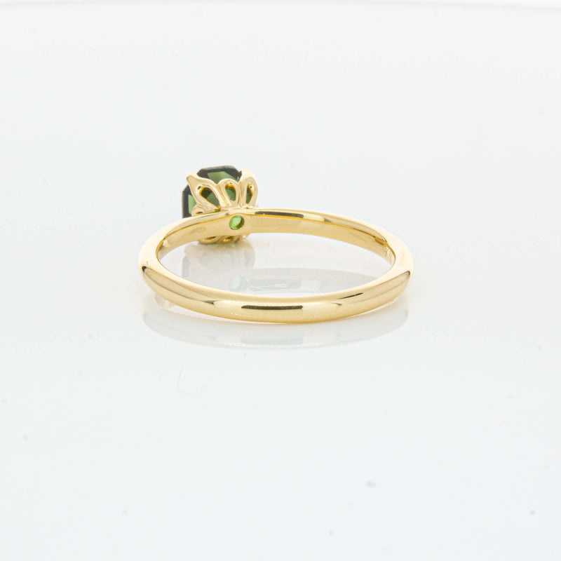 18ct Yellow Gold 1.02ct Green Tourmaline Mini Octavia Ring-Ring-Walker & Hall