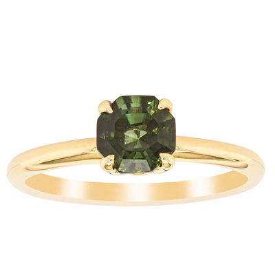 18ct Yellow Gold 1.02ct Green Tourmaline Mini Octavia Ring-Ring-Walker & Hall