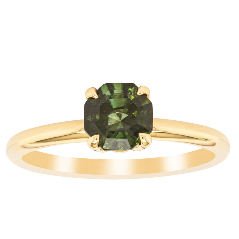 18ct Yellow Gold 1.02ct Green Tourmaline Mini Octavia Ring-Ring-Walker & Hall