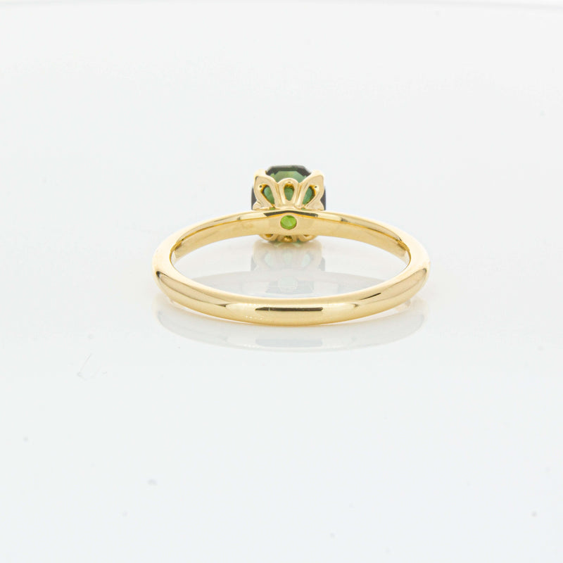 18ct Yellow Gold 1.02ct Green Tourmaline Mini Octavia Ring-Ring-Walker & Hall
