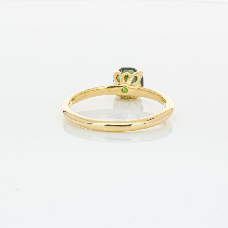 18ct Yellow Gold 1.02ct Green Tourmaline Mini Octavia Ring-Ring-Walker & Hall